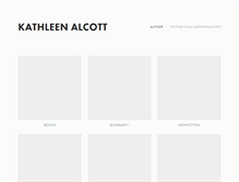 Tablet Screenshot of kathleenalcott.com